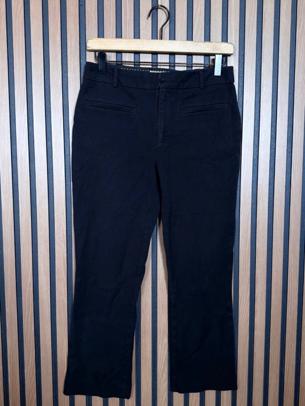 Maeve Dress Pants 4 Womens Black Anthropologie Flat Front High Waisted Trousers